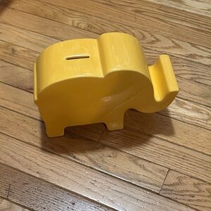 Adorable Bright Yellow Elephant Large High Quality Ceramic Coin Bank ~17"x11"x6"